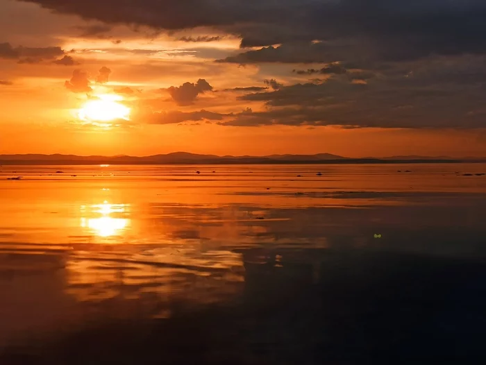 sunset soon - My, Mobile photography, Landscape, Lake