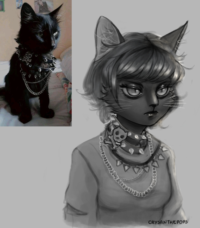 Cat - Goth - Furry, Furry art, Furry cat, cat