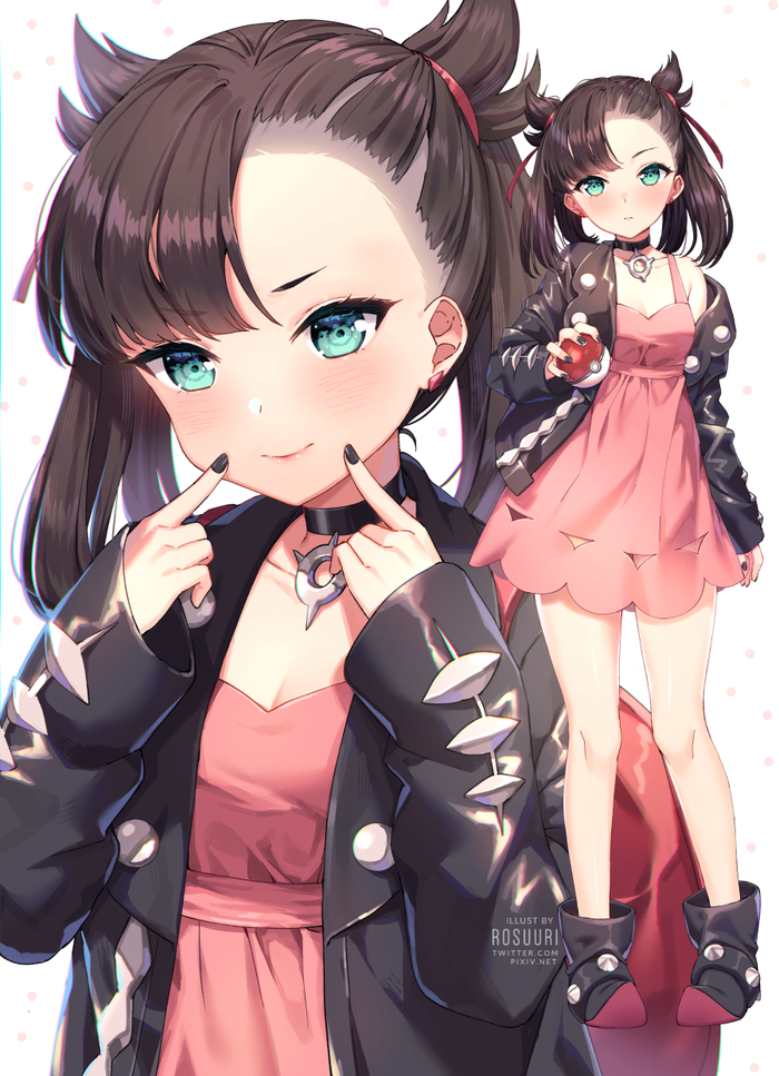 Loli Marnie , Anime Art, Marnie, , Pokemon Sword and Shield, Rosuuri, , Loli, , 