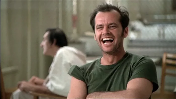 And if I stop laughing, my cuckoo will fly over the cuckoo's nest. - flying over Cuckoo's Nest, Strange humor, Frame, Jack Nicholson