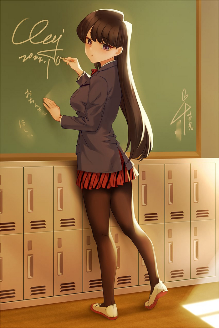       >_< , Anime Art, Komi-san wa Comyushou desu, Shouko Komi,  , 