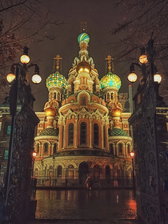 Rain. Evening. Peter - My, Mobile photography, Saint Petersburg, I'm an artist - that's how I see it, Savior on Spilled Blood