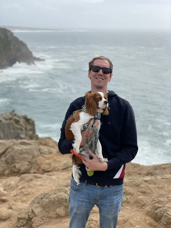 First time - My, Dog, Portugal, Cape Roca, Ocean