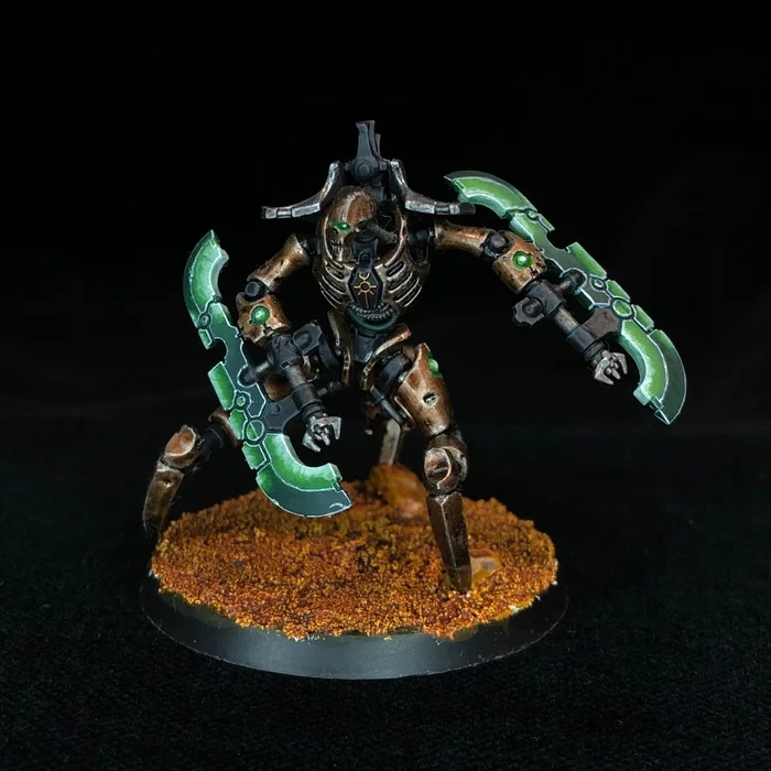 Немного проснувшихся железяк - Длиннопост, Necrons, Миниатюра, Warhammer, Хобби, Покраска миниатюр, Warhammer 40k, Моё