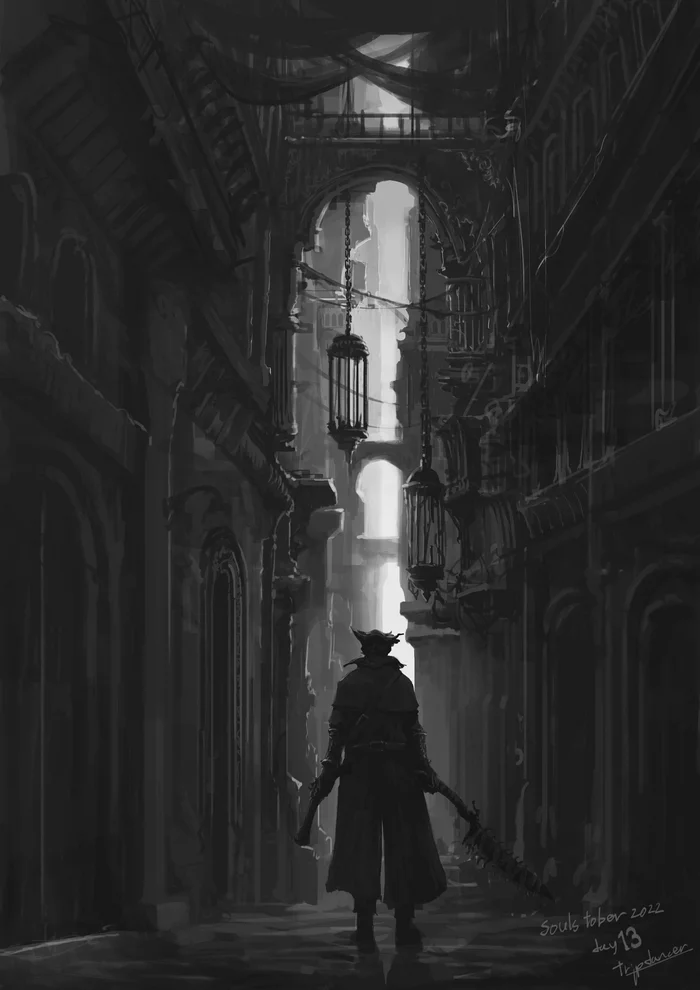 Art Bloodborne - Fromsoftware, Bloodborne, Bloodborne The Old Hunters, Art