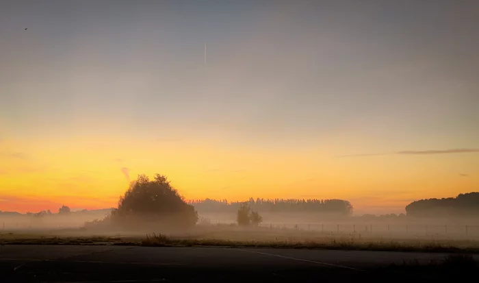Dawn fog on a morning jog - My, Fog, dawn, Sunrise, Landscape, Sunrises and sunsets
