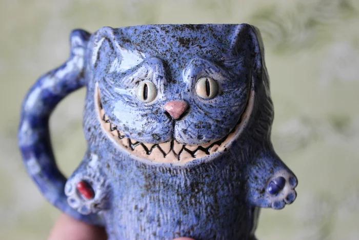 How do you like a crosover? - My, Needlework without process, Ceramics, His own ceramist, Alice in Wonderland, Cheshire Cat, Matrix, Morpheus, Longpost