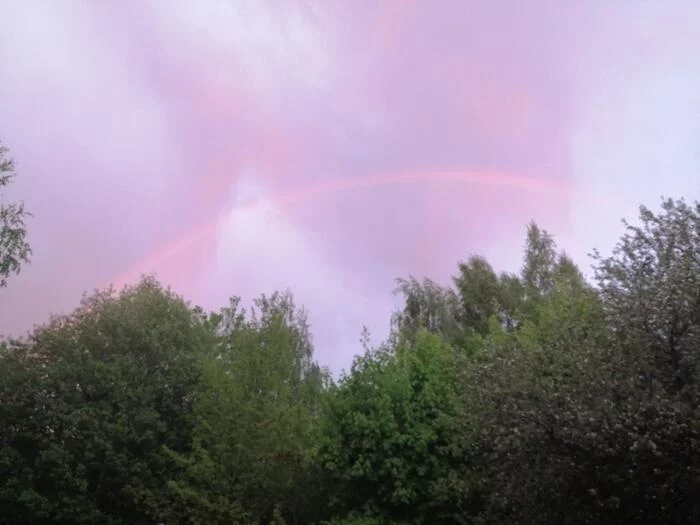 A little red nature and rainbows to you in the ribbon. Below will be a Bible lesson - My, Rainbow, Nature, View from the window, Mobile photography, Sky, Bible, God, Believers, Believe, Parable, Solomon, Good and evil, Longpost