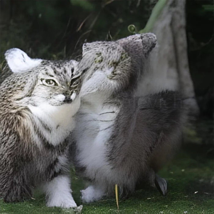 And add a manul created by AI Malevich? - Artificial Intelligence, Pallas' cat