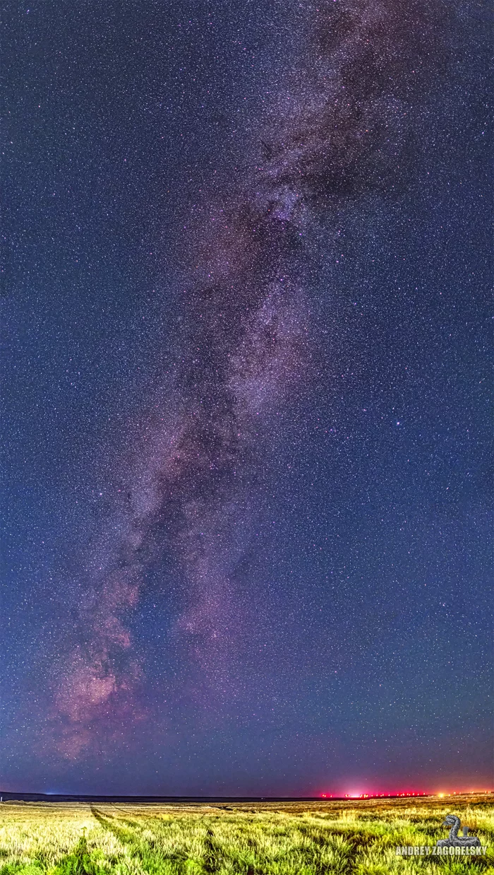 Milky Way over the Kalmyk steppe near Elista - My, The photo, Sky, Astrophoto, Steppe, Milky Way