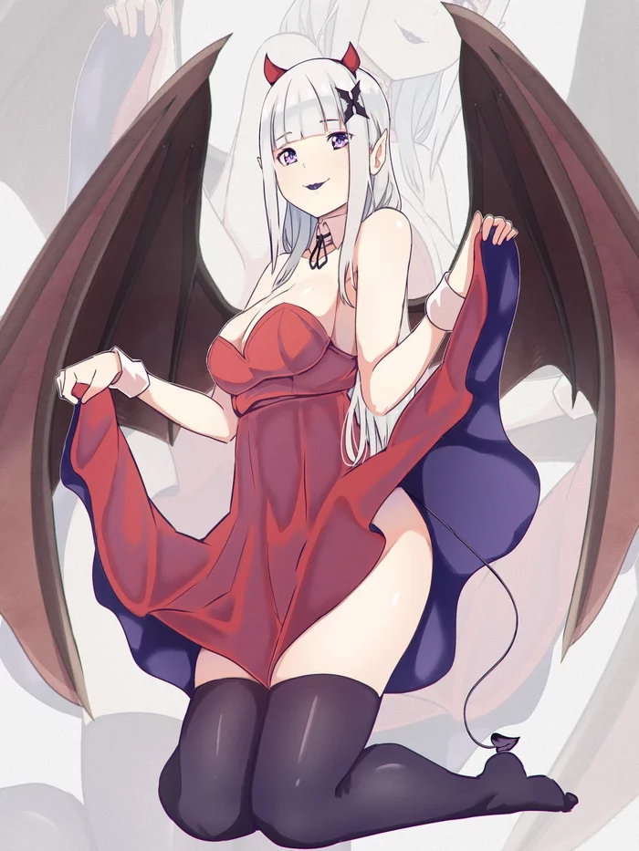 Emilia - Anime art, Anime, Re: Zero Kara, Emilia, Demoness