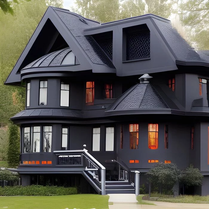 Gothic - House, Architecture, Black, Computer simulation