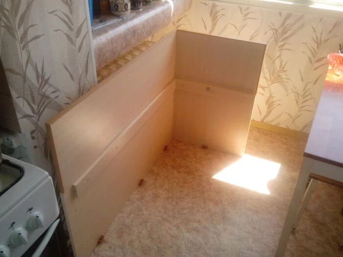 Cabinet-sofa with a large storage space from an old Soviet sofa - Needlework with process, With your own hands, Furniture, Sofa, Box, Storage, Furniture made of laminated chipboard, Longpost, My