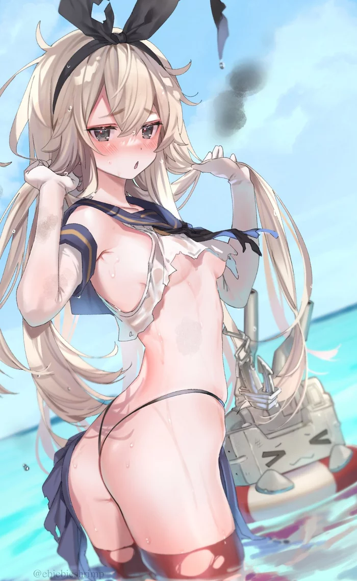 Shimakaze - NSFW, Anime Art, Аниме, Kantai Collection, Shimakaze