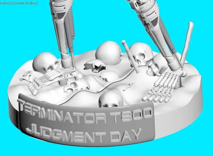 Terminator T-800 Endoskeleton Rekvizit T2 3D print model 3D , 3D, 3D , T2, , ,  ,  , , Blender, -800