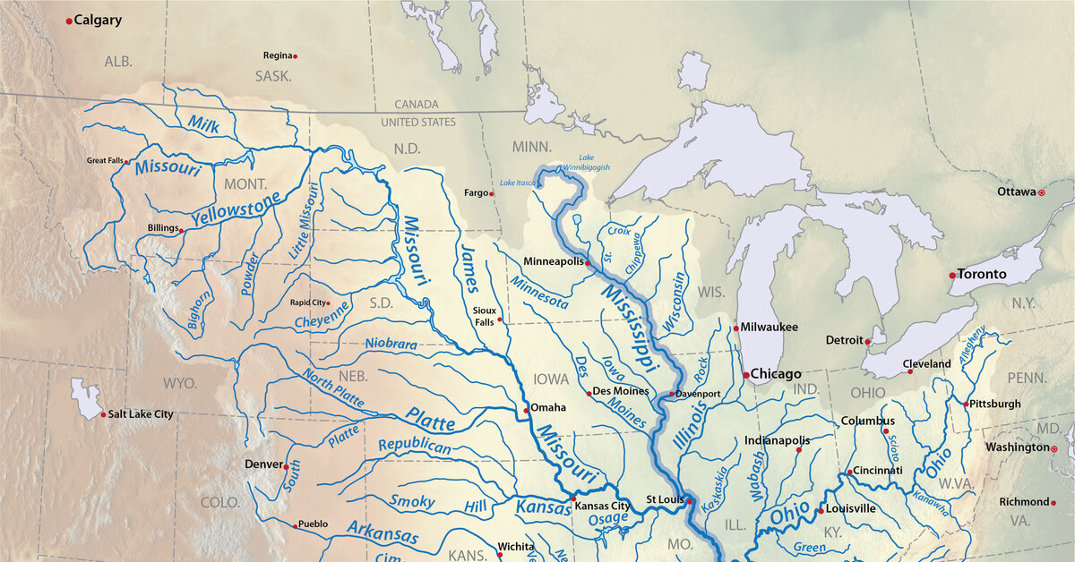 Енисей дунай хуанхэ миссури ганг. Река Миссисипи на карте США.