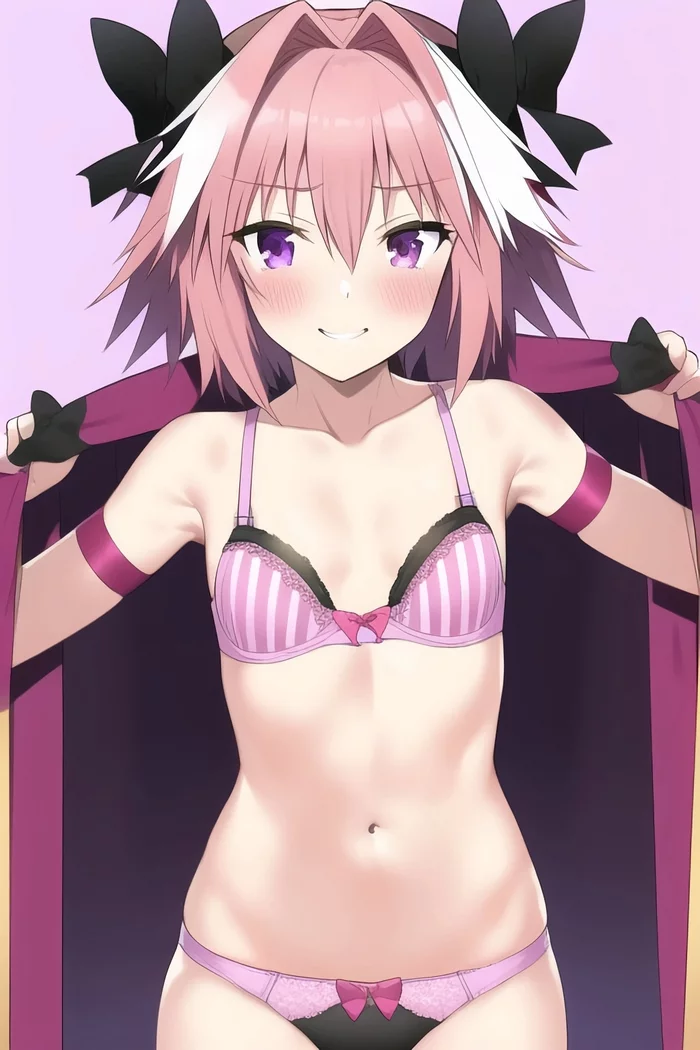 Astolfo - NSFW, Its a trap!, Anime, Anime art, Trap Art, Anime trap, Fate, Astolfo, Femboy, Underwear