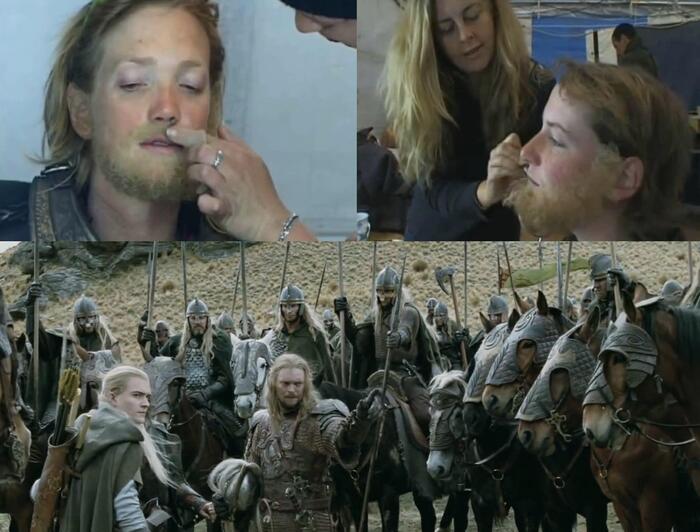 In The Lord of the Rings, most of the Riders of Rohan were women with false beards. - Lord of the Rings, Movies, Riders of Rohan, Women, Усы, Beard