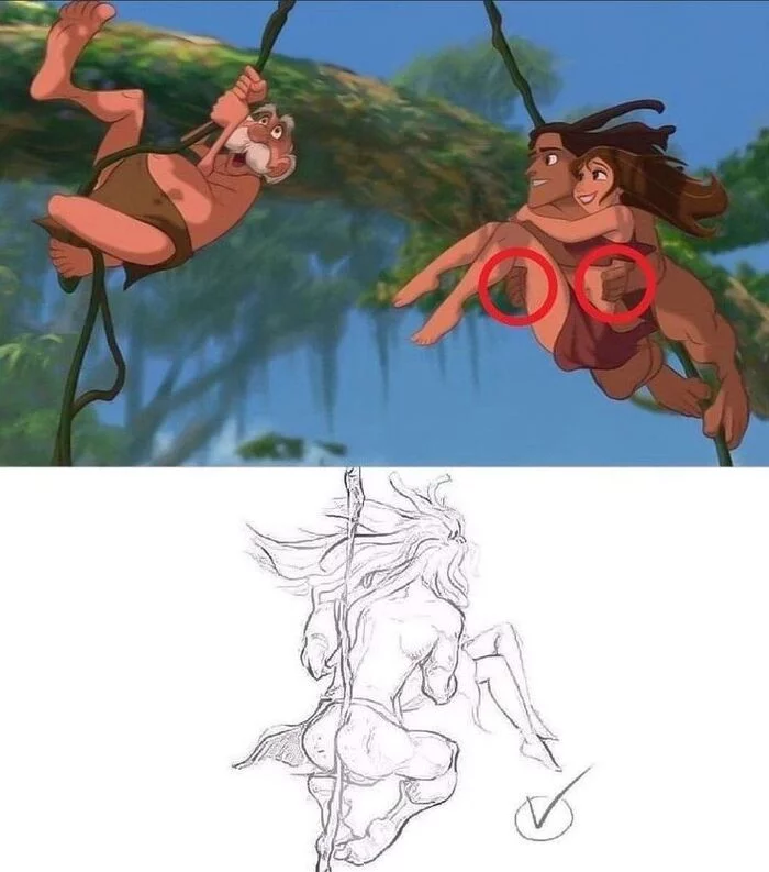 The secret is revealed! - Tarzan, Humor, Picture with text, Memes, Hold on, Repeat