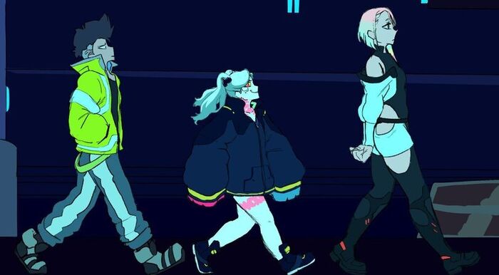 Cyberpunk Edgerunners , Cyberpunk 2077, Cyberpunk: Edgerunners, Rebecca (Edgerunners), Lucy (Edgerunners), David Martinez