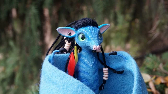 Neytiri the bat. Avatar - My, Avatar, Bats, Handmade, Needlework, Mystic, Bat, Neytiri, Hobby, Needlework without process, Author's toy, Interior toy, Pandora, Toys, Longpost, Soft toy, Collecting, Dry felting, Creation, Wool, Decor