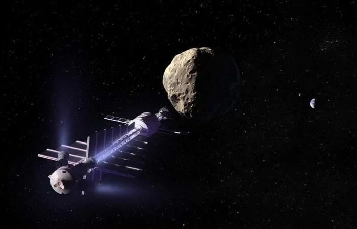 One of the ideas for changing the trajectory of an asteroid that potentially flies to Earth - Planet, Universe, Astronomy, Astrophysics, Galaxy, Asteroid