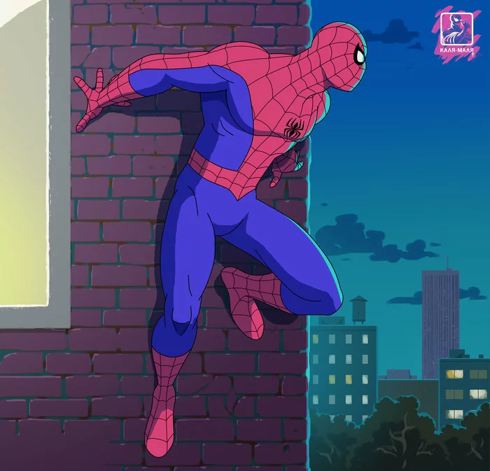 Spiderman (part 2) - My, Drawing, Images, Cartoons, Spiderman, Reno, Vulture, Marvel, Longpost