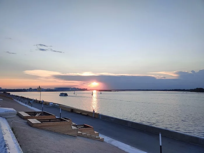 Sunset on the Volga - Volga river, Nizhny Novgorod, Sunset, Nature, The photo