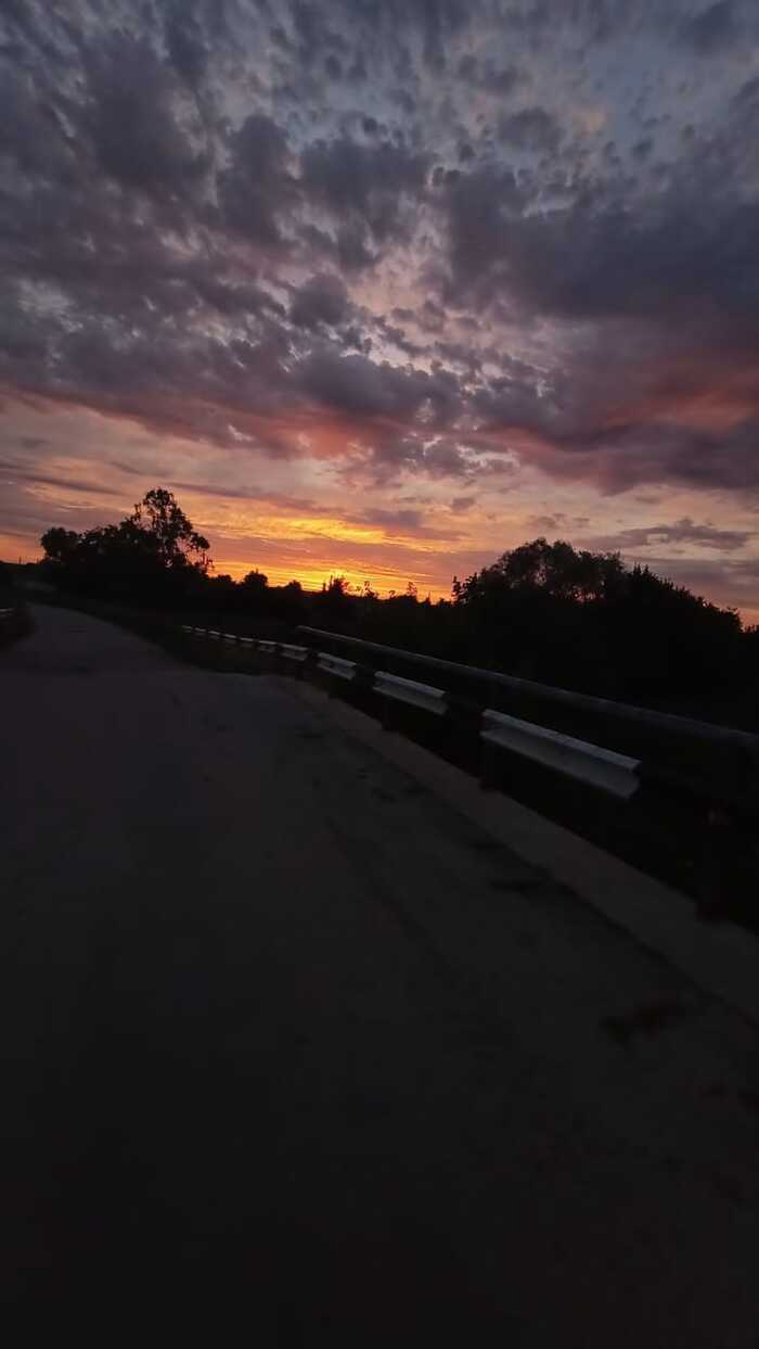 Sunset - My, Sunset, Road, Village, Summer