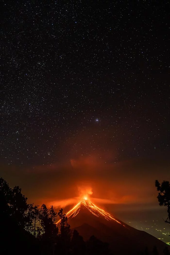 Fuego volcano in all its glory - The photo, Volcano, Fuego Volcano