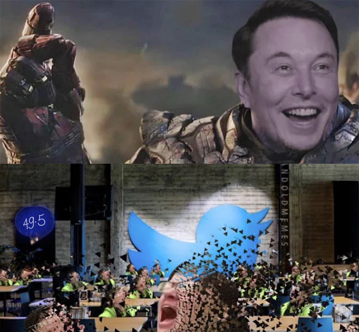 I am inevitability - Elon Musk, Twitter, Humor, Thanos Click
