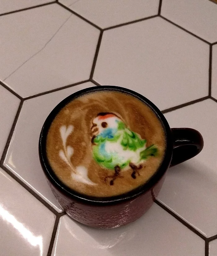 latte art - My, Latte art, Coffee, Cappuccino, Drawing, Hobby, Longpost