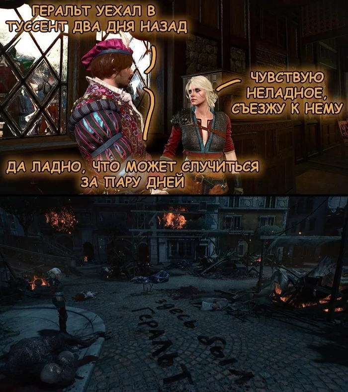Main-quest for suckers, DLC and sides for boys - Witcher, The Witcher 3: Wild Hunt, Ciri, Humor, Plot, Buttercup, Toussaint, The Witcher 3: Blood and Wine, DLC, Quest, Memes, Bad humor
