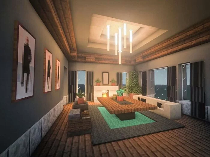 Living room interior | Minecraft - Computer games, Minecraft, Design, Interior