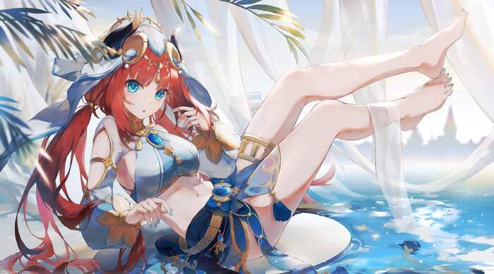 Nilou Anime Art, Genshin Impact, Nilou (Genshin Impact), Swkl, 