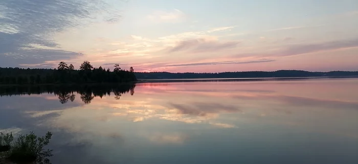 Dawn - My, Карелия, Lake, Nature, dawn, White Nights, The photo