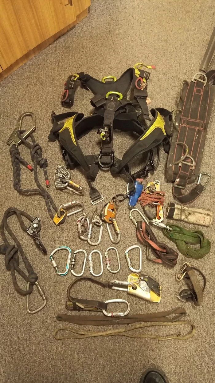 Gear... - My, Industrial alpinism, Equipment, Severity, Means of protection, Video, Longpost