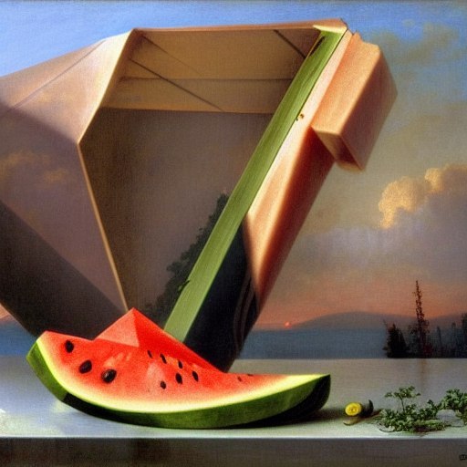 The neural network draws a watermelon - My, Painting, Нейронные сети, Art, Digital, Stable diffusion, Longpost