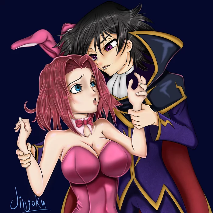 Karen and Lelouch - My, Images, Anime, Code geass, Lelouch Lamperouge, Artist