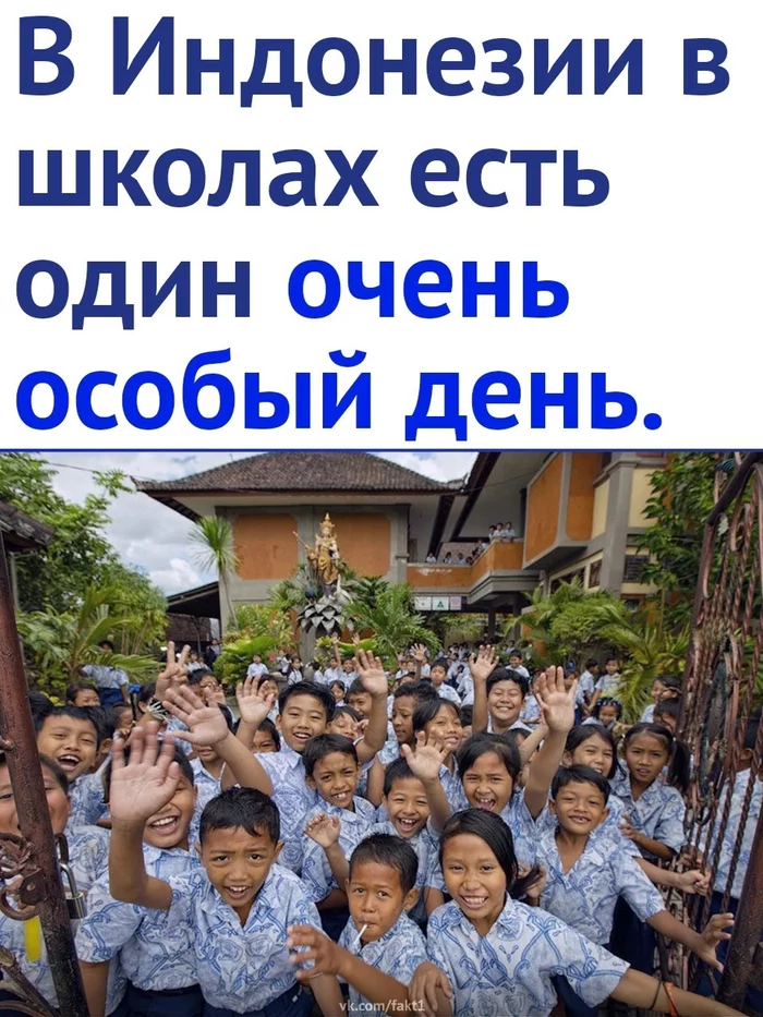 Unusual tradition - Picture with text, Indonesia, Pupils, Parents and children