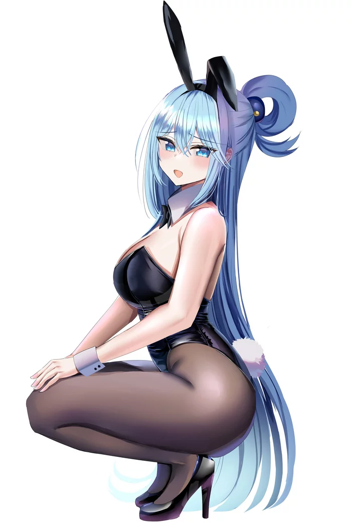 Aqua - Anime Art, Аниме, Aqua, Konosuba, Bunnysuit