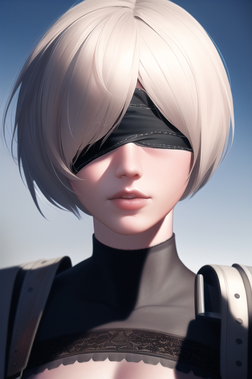 The best android from NovelAI - NSFW, My, Art, Нейронные сети, Artificial Intelligence, Girls, Anime, 2D, Stable diffusion, Longpost, Anime art, Yorha unit No 2 type B, NIER Automata, Booty