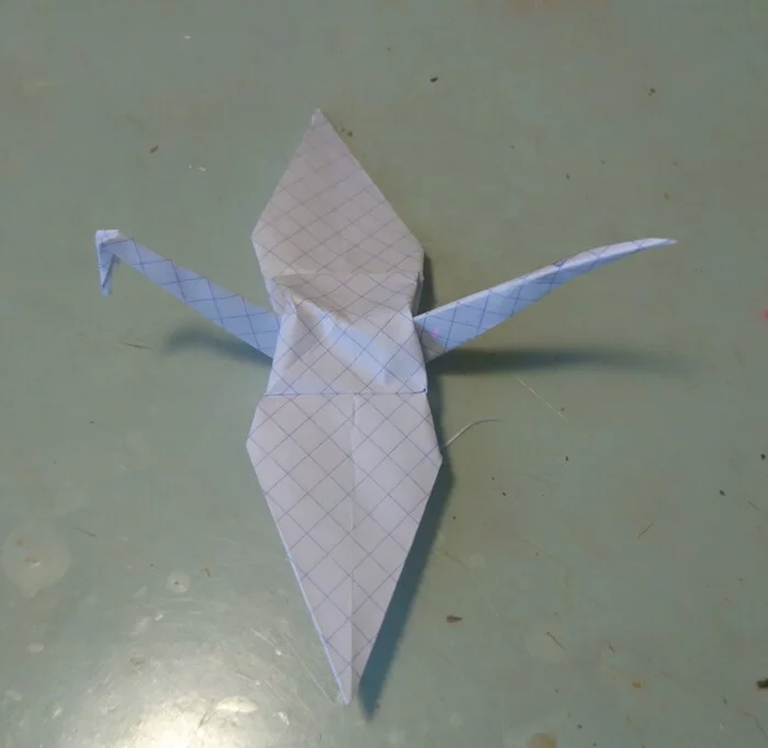 Crane of happiness - My, Origami, Paper, Paper cranes