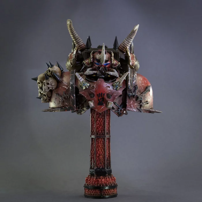 Bust of a red Corsair with a jump pack - My, Warhammer 40k, Modeling, Miniature, Hobby, Collecting, Warhammer, With your own hands, Wh miniatures, Scale model, Collection, Craft, Figurines, Longpost