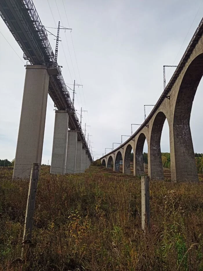 Krasnoufimsky viaducts, Sverdlovsk region - Krasnoufimsk, Railway, Tourism, Vertical video, Longpost, Sverdlovsk region, The photo, My, Viaduct
