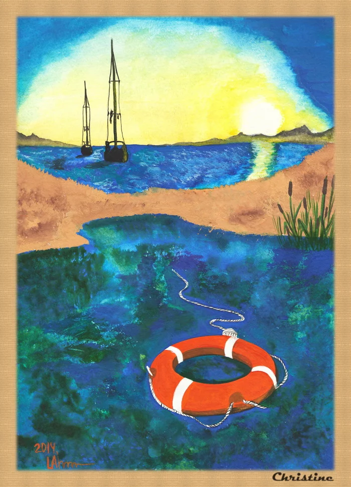 My inner young surrealist - My, Art, Surrealism, Painting, Lifebuoy, I'm an artist - that's how I see it, Gouache, Painting