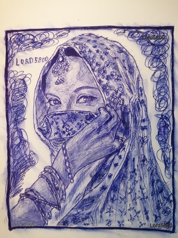 Рисунки синей ручкой. Lord5800 Лорд5800 | Пикабу