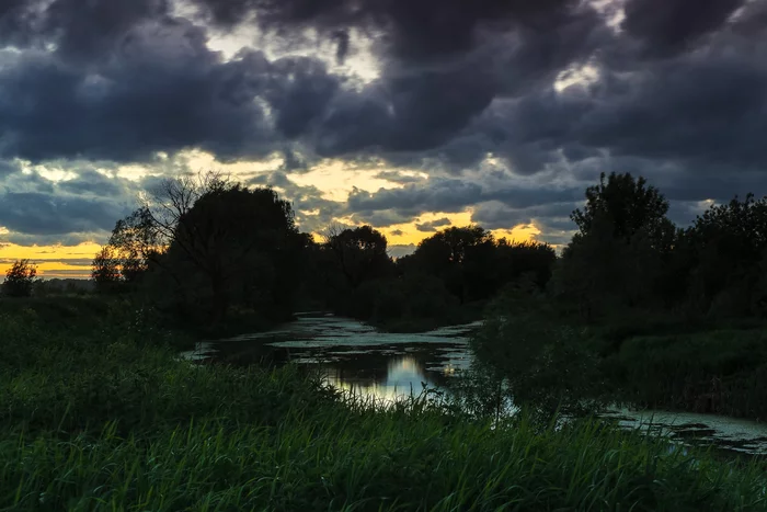 Long gone late evening - My, The photo, Landscape, Nature, River, Evening, Walk, The nature of Russia, Clouds