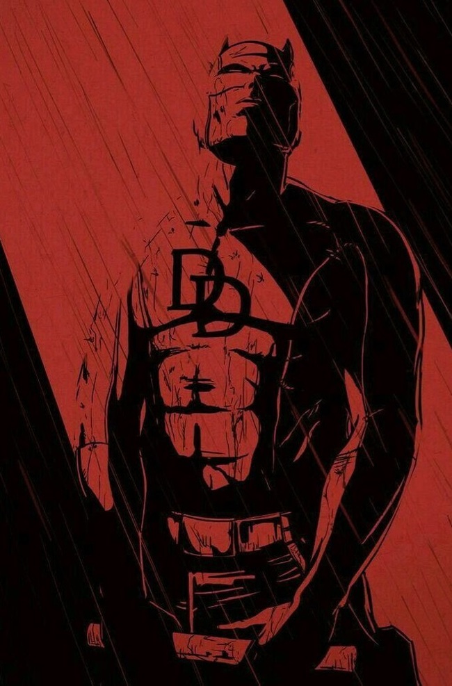 Daredevil on the wall - My, Longpost, Daredevil, Drawing on the wall