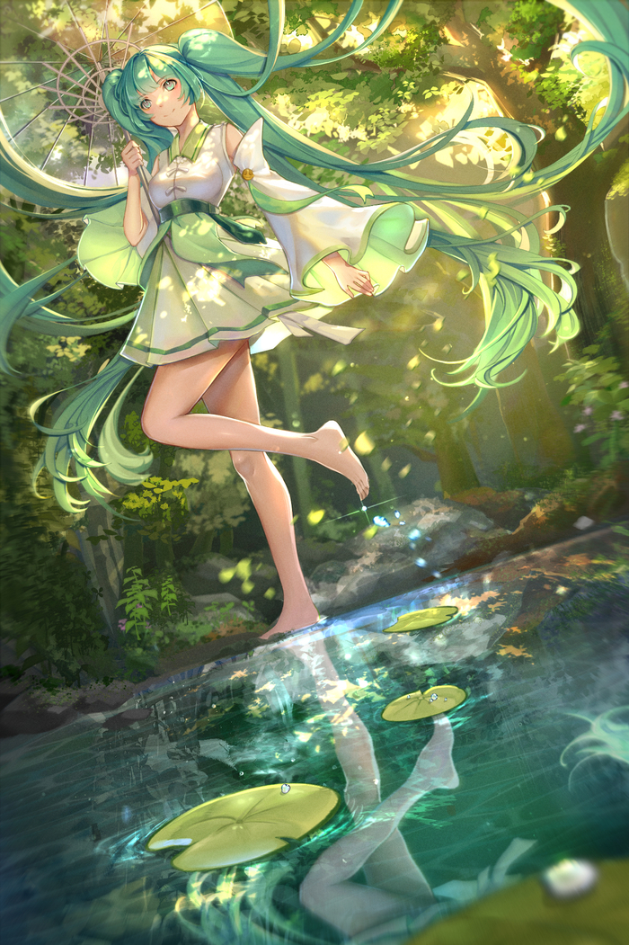   2 Hatsune Miku, Vocaloid, Anime Art, Vocaloid Art
